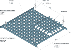 Подвесные потолки Грильято